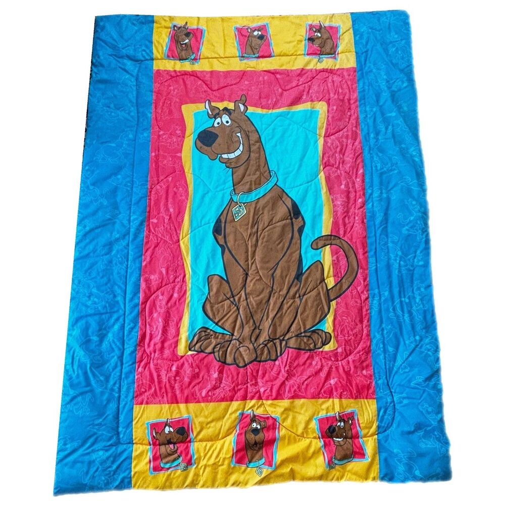 Scooby Doo Vintage Twin Size Comforter Y2K Hannah Barbara 99 Blanket Reversible